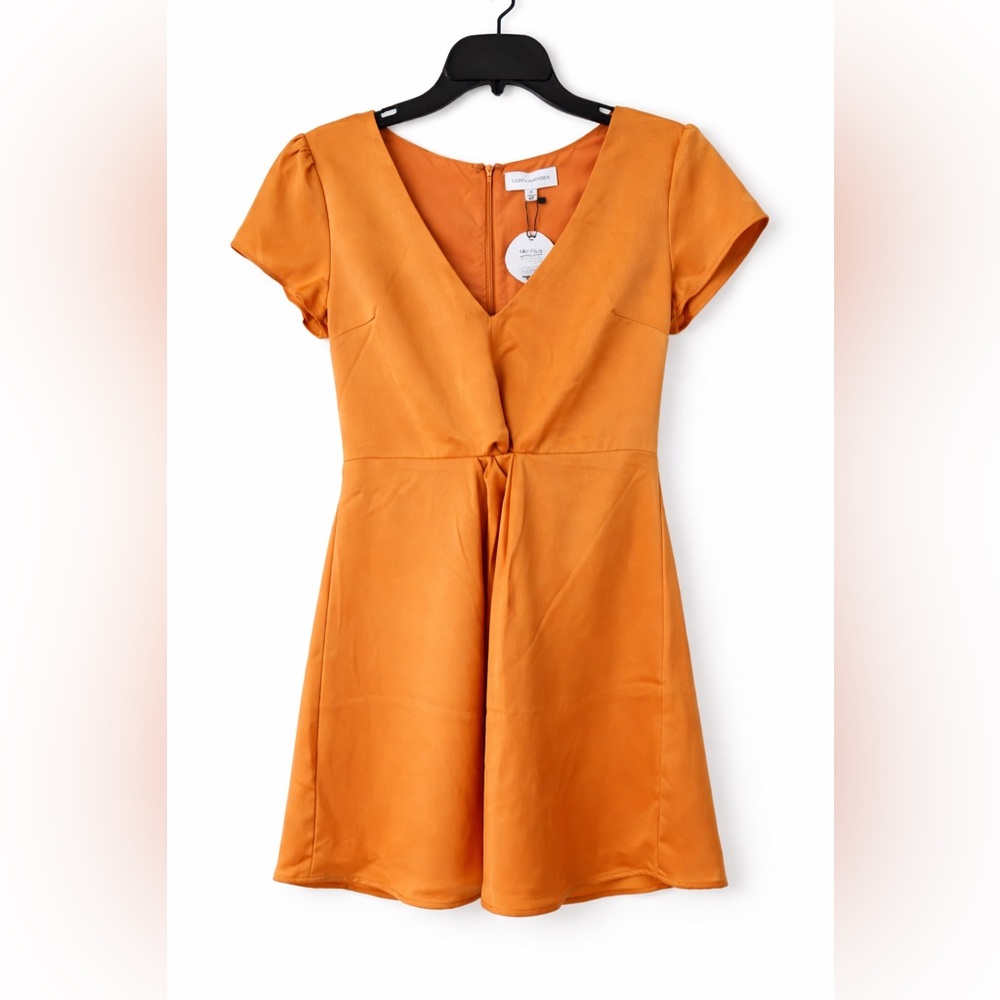 Lost + Wander Apricot Sunset Mini Dress NWT Medium orange lightweight